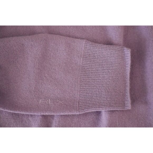 RLX Ralph Lauren Women’s Sz M Purple Washable Cashmere Hooded Sweater - Picture 5 of 9